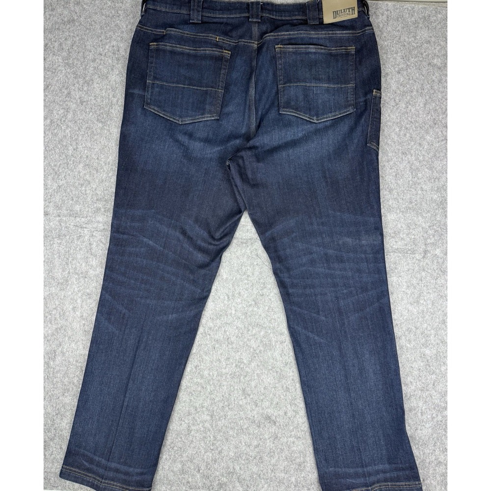 Duluth Trading Co Ballroom Double Flex Jeans Men 42x34 Relaxed Fit Dark Wash EUC - Picture 13 of 14